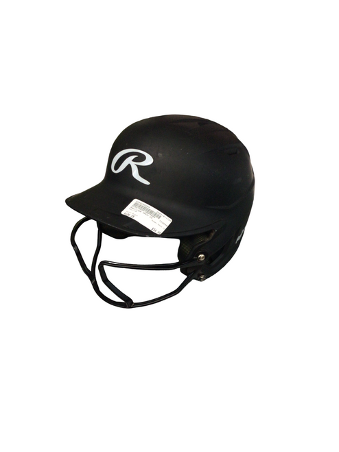 Vist Large View of Product Image Which is Used Rawlings MACH CC Batting Helmet w/Mask Black One Size