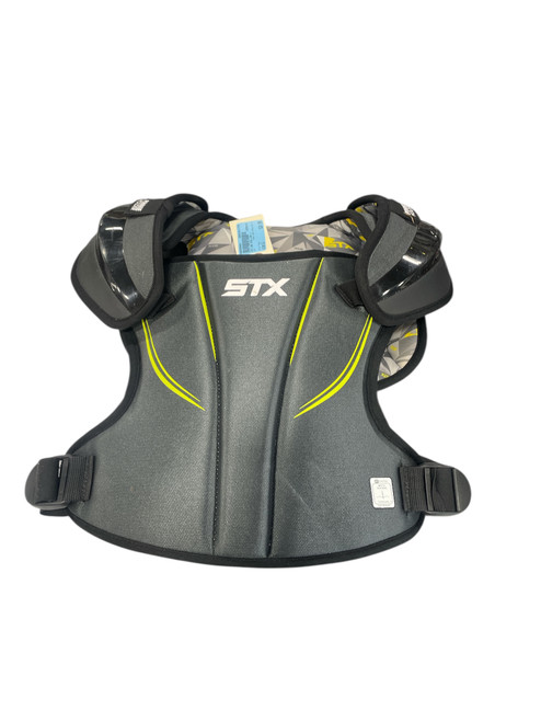Vist Large View of Product Image Which is Used STX 200 STALLION + Lacrosse Shoulder Pads Black LG
