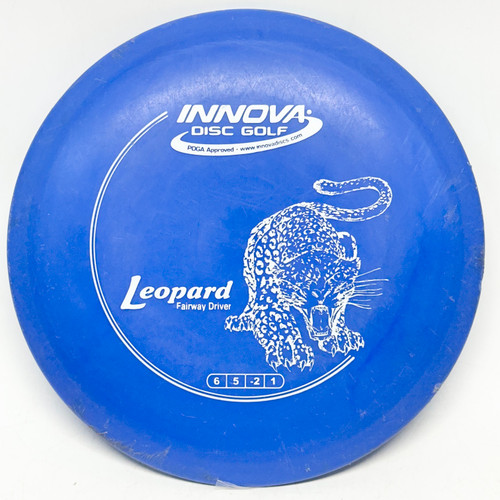 Vist Large View of Product Image Which is Used Innova DX LEOPARD Disc Golf Driver Navy Blue 175g