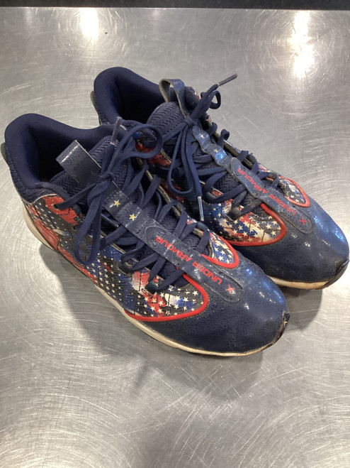 Vist Large View of Product Image Which is Used Under Armour BASEBALL CLEATS BB/SB Cleats Navy Blue Senior 6