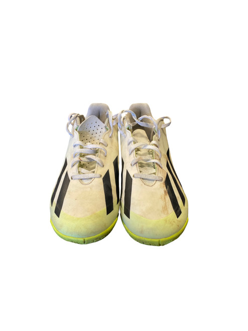 Vist Large View of Product Image Which is Used Adidas Soccer Indoor Shoes White Senior 8.5