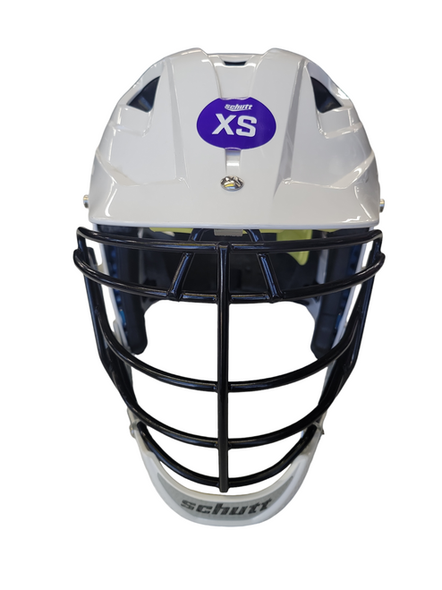 Vist Large View of Product Image Which is Used Schutt STALLION 100 Lacrosse Helmet White XS