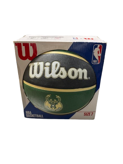 Vist Large View of Product Image Which is Used Wilson NBA BASKETBALL - BUCKS Basketball Adult Outdoor