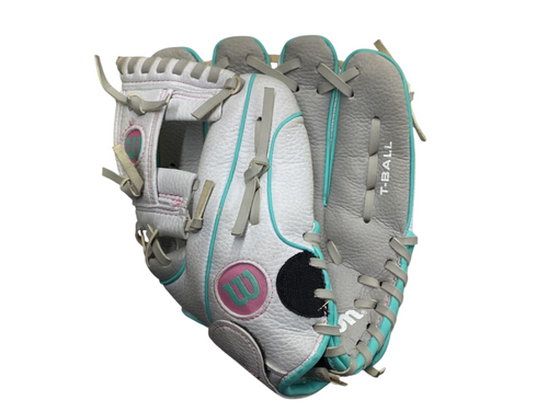 Vist Large View of Product Image Which is Used Wilson A02RB24105WTP Baseball/Softball Glove Right Hand Throw White 10"