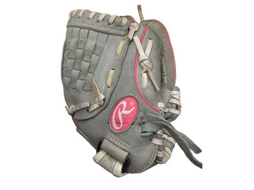 Vist Large View of Product Image Which is Used Rawlings SCSB100P Baseball/Softball Glove Right Hand Throw Grey 10"
