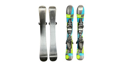 Vist Large View of Product Image Which is Used Elan ELAN MAXX 70 Boys DH Ski/Binding Royal Blue And Lime Green 70 cm