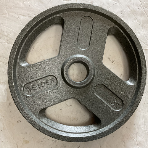 Vist Large View of Product Image Which is Used Weider Olympic Plate Grey 35 lb