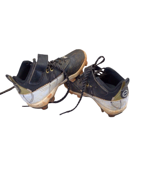 Vist Large View of Product Image Which is Used Under Armour BH BASEBALL CLEATS BB/SB Cleats Black Youth 11.0