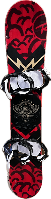 Vist Large View of Product Image Which is Used Rossignol CIRCUIT Mens Board/Bindings Black And Red 155 cm