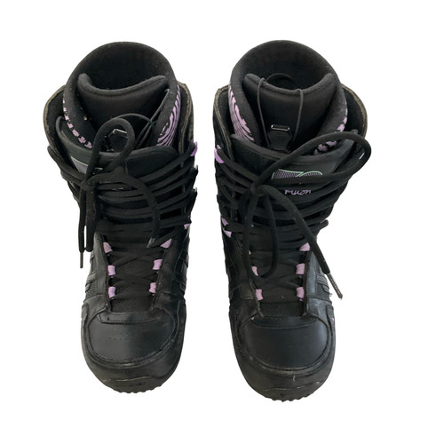 Vist Large View of Product Image Which is Used K2 PLUSH Womens Snowboard Boots Black Senior 8.5