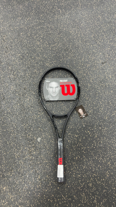 Vist Large View of Product Image Which is Used Wilson PRO STAFF RF97 Adult Tennis Racquet Black 4 5/8"
