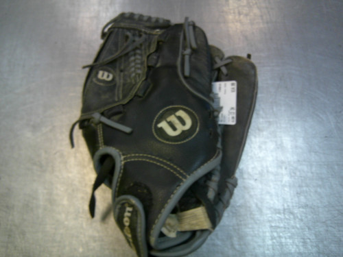 Vist Large View of Product Image Which is Used Wilson A360 BB/SB Glove RH Throw Black 13"