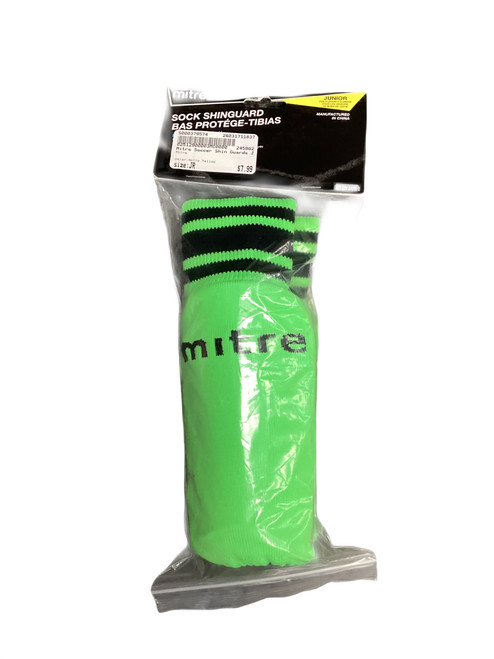 Vist Large View of Product Image Which is Used Mitre Soccer Shin Guards Junior Optic Yellow Junior