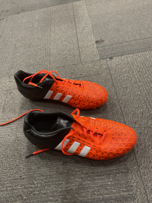 Vist Large View of Product Image Which is Used Adidas Soccer Cleats Orange Senior 8