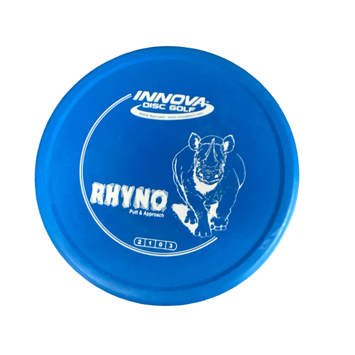 Vist Large View of Product Image Which is Used Innova RHYNO Disc Golf Putter Royal Blue
