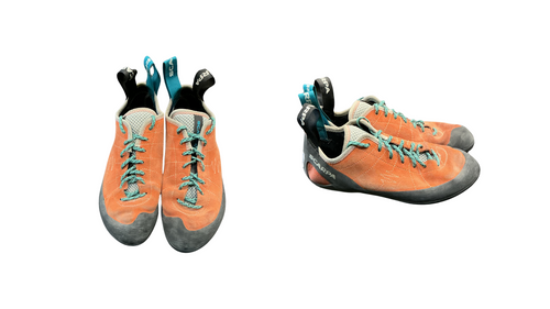 Vist Large View of Product Image Which is Used Scarpa Climbing Shoes Senior 8.5