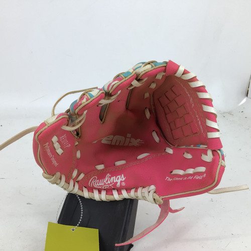 Vist Large View of Product Image Which is Used Rawlings REMIX 9IN LHT TBALL GLOVE BB/SB Glove T-ball Pink 9"