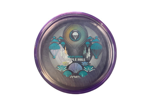 Vist Large View of Product Image Which is Used MVP PROTON SOFT PARACHUTE MVP OPEN 24 Disc Golf Putter Purple 154g