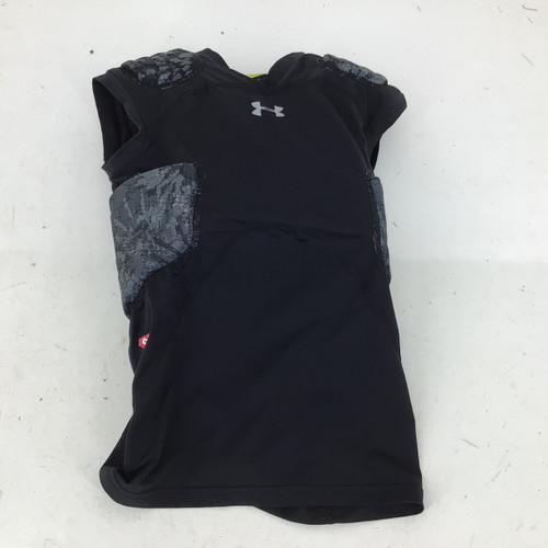 Vist Large View of Product Image Which is Used Under Armour YOUTH LG PADDED SHIRT FB Top Youth Black LG