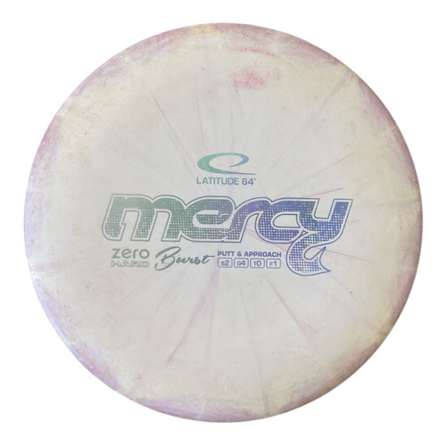 Vist Large View of Product Image Which is Used Latitude 64 ZERO HARD BURST MERCY Disc Golf Putter Pink 176g