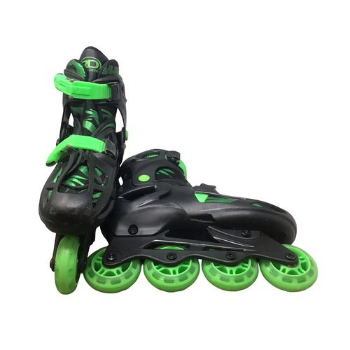 Vist Large View of Product Image Which is Used RollerDerby ADJUSTABLE Junior Rec Fitness Skates Black Adjustable  sz 3-6