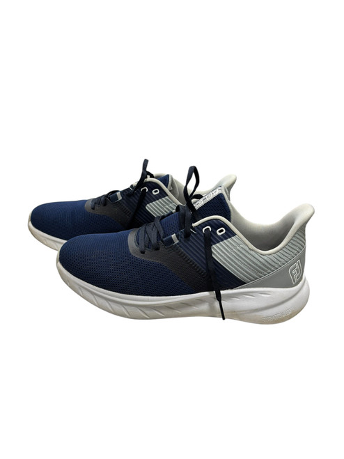 Vist Large View of Product Image Which is Used Foot Joy FJFLEX Mens Golf Shoes Navy Blue Senior 9