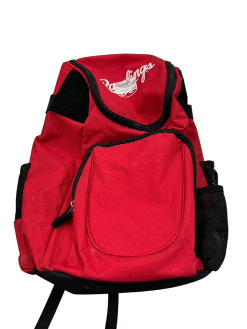 Vist Large View of Product Image Which is Used Rawlings BACK PACK RED/BLACK BB/SB Player Backpack Black And Red