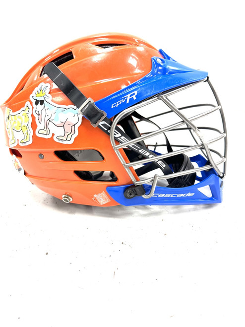 Vist Large View of Product Image Which is Used Cascade CASCADE CPVR Lacrosse Helmet Orange XXS
