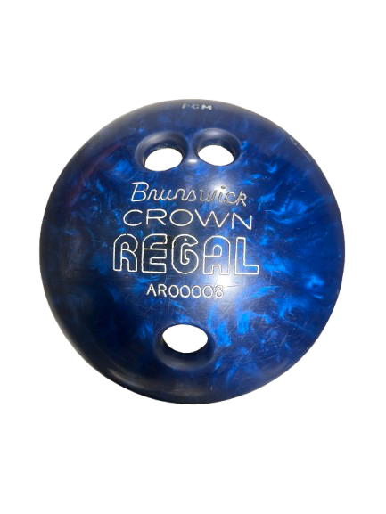 Vist Large View of Product Image Which is Used Brunswick CROWN REGAL BOWLING BALL BLUE Bowling Ball
