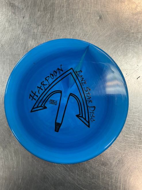 Vist Large View of Product Image Which is Used Lone Star Disc ALPHA Disc Golf Mid Range Royal Blue