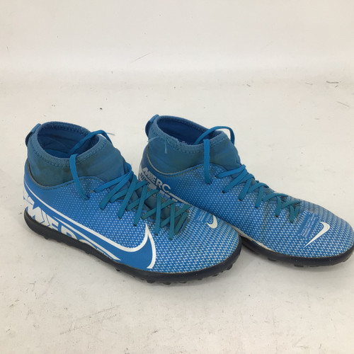 Vist Large View of Product Image Which is Used Nike MERCURIAL SUPERFLY 7 CLUB JR 3.0 TURF Soccer Turf Shoes Carolina Blue Junior 03