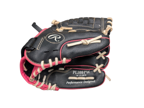 Vist Large View of Product Image Which is Used Rawlings PLAYERS SERIES BB/SB Glove RH Throw Black 10 1/2"