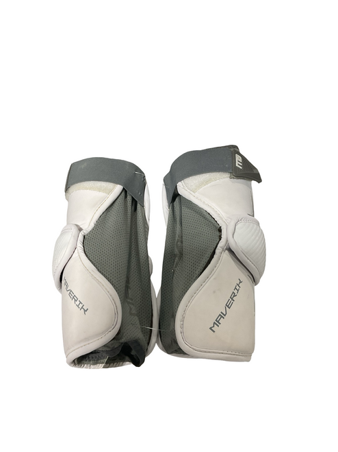 Vist Large View of Product Image Which is Used Maverik M5 Lacrosse Arm Pads/Guards White MD