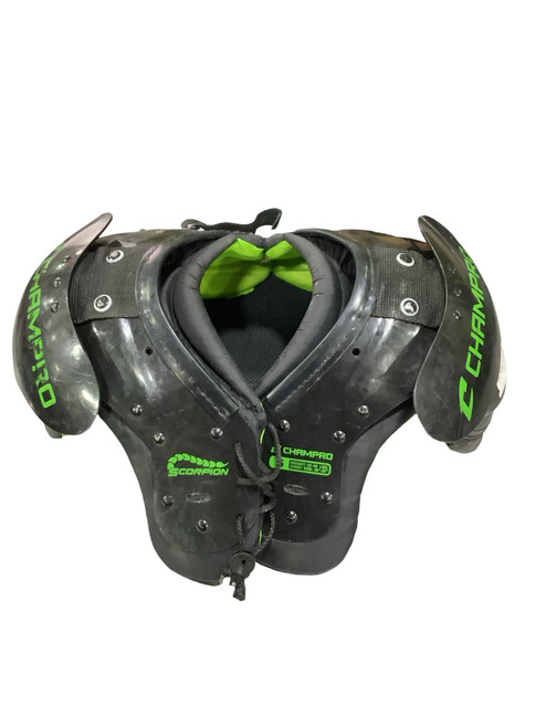 Vist Large View of Product Image Which is Used Champro SCORPION SHOULDER PADS FB Shoulder Pads Black SM