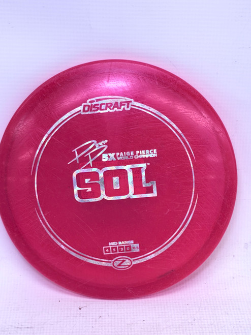 Vist Large View of Product Image Which is Used Discraft SOL Disc Golf Mid Range Red