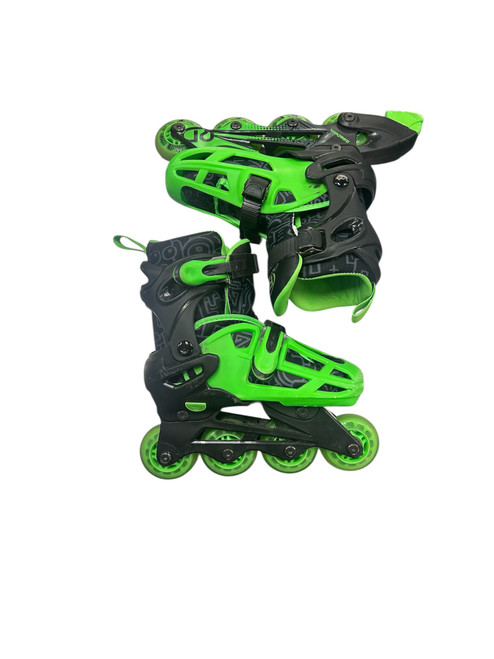 Vist Large View of Product Image Which is Used RollerDerby ROLLERDERBY ADJUSTABLE Junior Rec Fitness Skates Green Adjustable