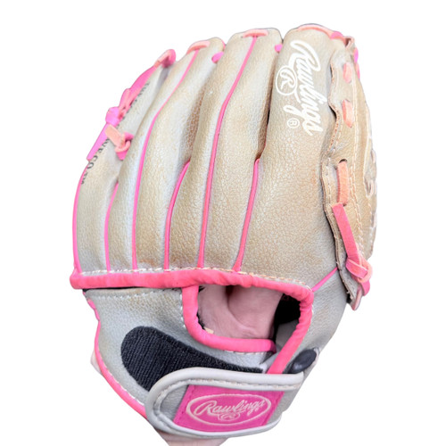 Vist Large View of Product Image Which is Used Rawlings STORM BB/SB Glove T-ball Grey 10"