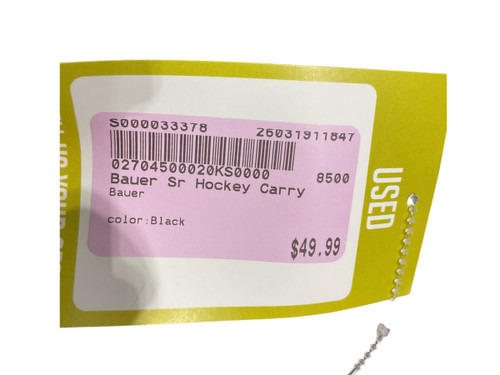 Vist Large View of Product Image Which is Used Bauer Sr Hockey Carry Black