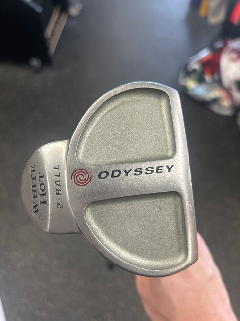 Vist Large View of Product Image Which is Used Odyssey WHITE HOT 2-BALL CENTER SHAFT Mens Putter RH