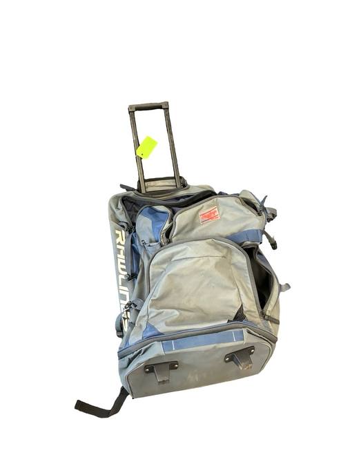 Vist Large View of Product Image Which is Used Rawlings ROLL BAG BB/SB Player Wheeled Bag Grey