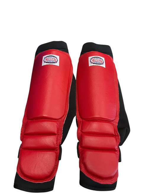 Vist Large View of Product Image Which is Used Martial Arts Shin Pads Red XL