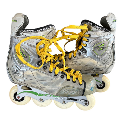 Vist Large View of Product Image Which is Used CCM VECTOR PF8 Senior Aggressive Skates Grey Senior 10