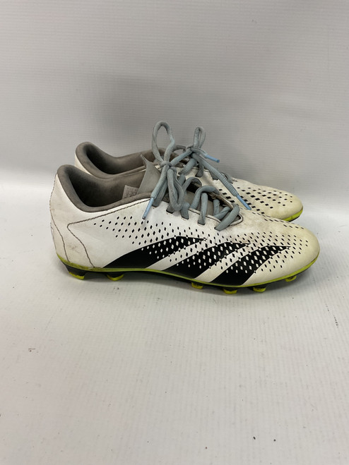 Vist Large View of Product Image Which is Used Adidas Soccer Cleats Black And White Senior 5