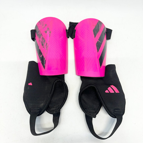 Vist Large View of Product Image Which is Used Adidas Soccer Shin Guards Junior Neon Pink Junior