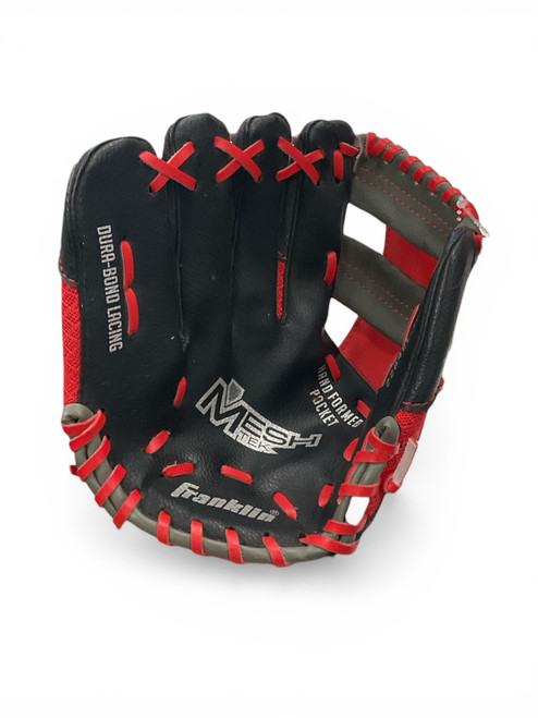 Vist Large View of Product Image Which is Used Franklin MESH TEK BB/SB Glove LH Throw Red 10"