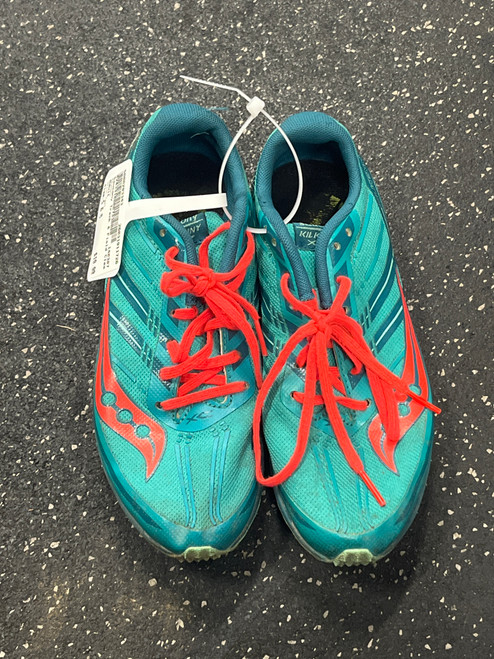 Vist Large View of Product Image Which is Used Saucony Track & Field Cleats Adult Teal Senior 6.5