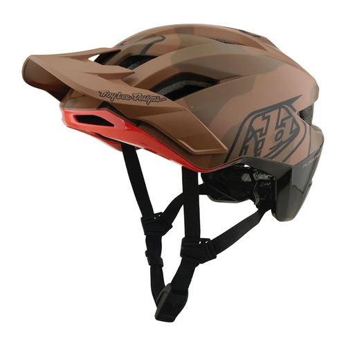 Vist Large View of Product Image Which is New Troy Lee Designs Flowline SE Bike Helmet Sienna Badge Camo- MD/LG