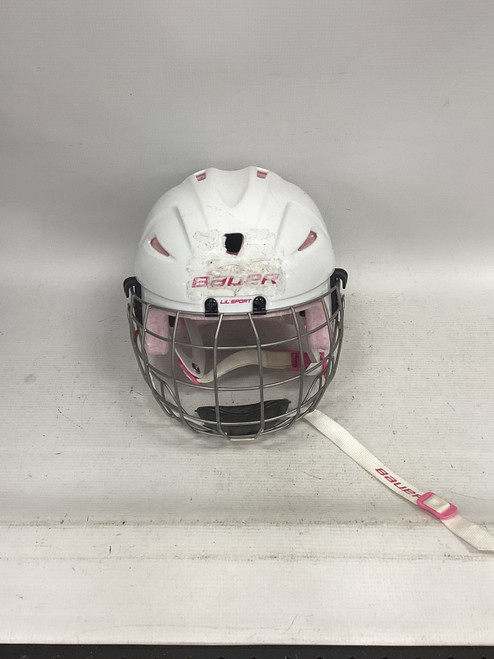Vist Large View of Product Image Which is Used Bauer LIL SPORT Helmet Cage Combo White One Size