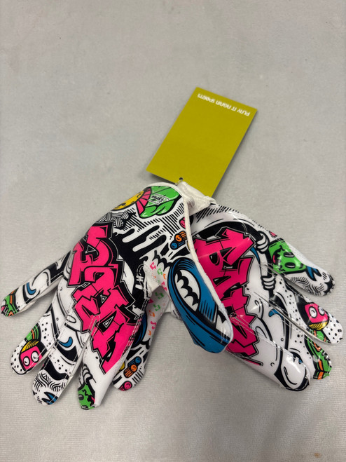 Vist Large View of Product Image Which is Used Battle Sports DOOMSPEED RECEIVER GLOVES FB Gloves White Youth