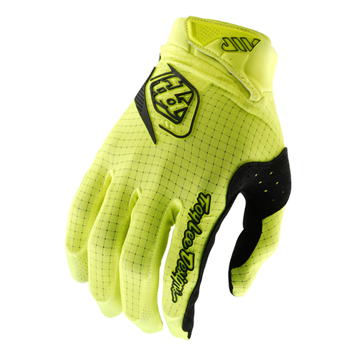 Vist Large View of Product Image Which is New Troy Lee Designs Air Mountain Bike Gloves Mono Flo Yellow- Youth LG